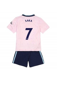 Fotbalové Dres Arsenal Bukayo Saka #7 Dětské Třetí Oblečení 2022-23 Krátký Rukáv (+ trenýrky)